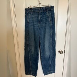 Madewell Tapered Denim Trousers (Wide-Leg)